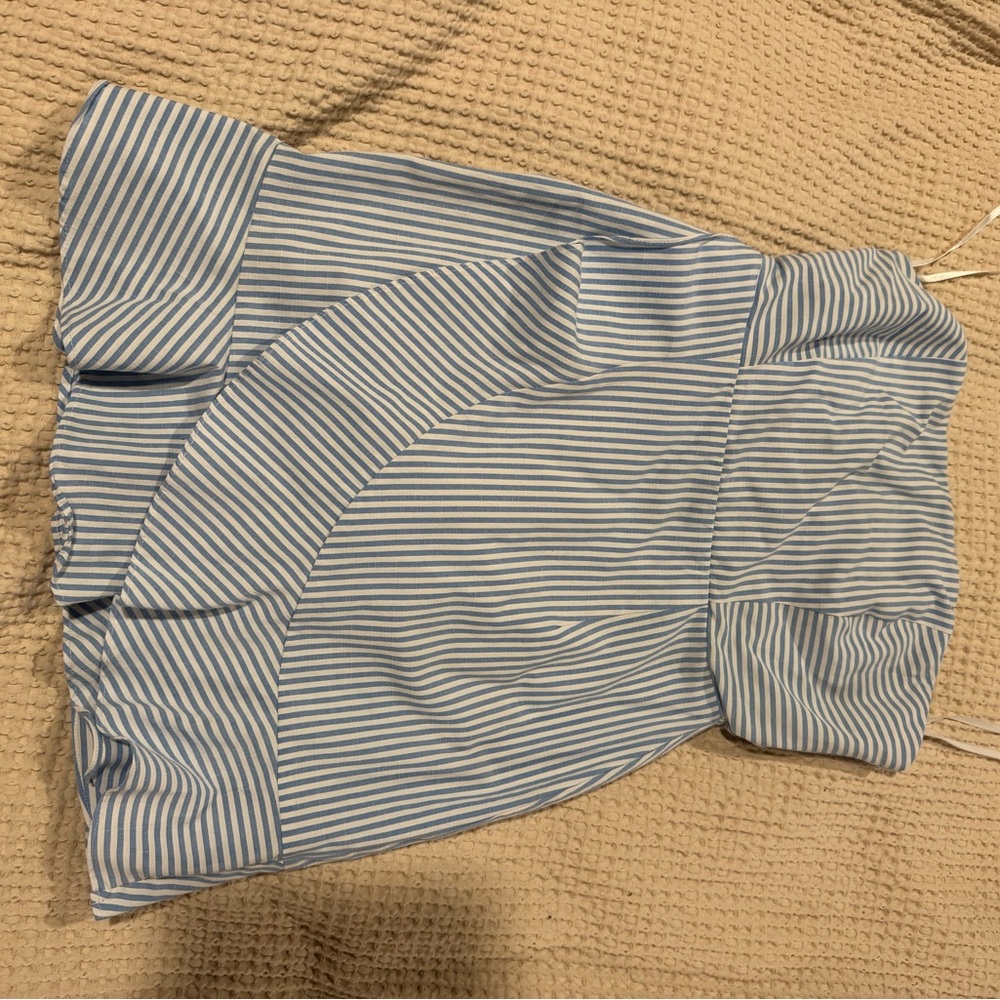 Superdown Sky and Ivory Striped Dress